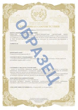Образец Сертификат СТО 01.064.00220722.2-2020 Кудымкар Сертификат СТО 01.064.00220722.2-2020 